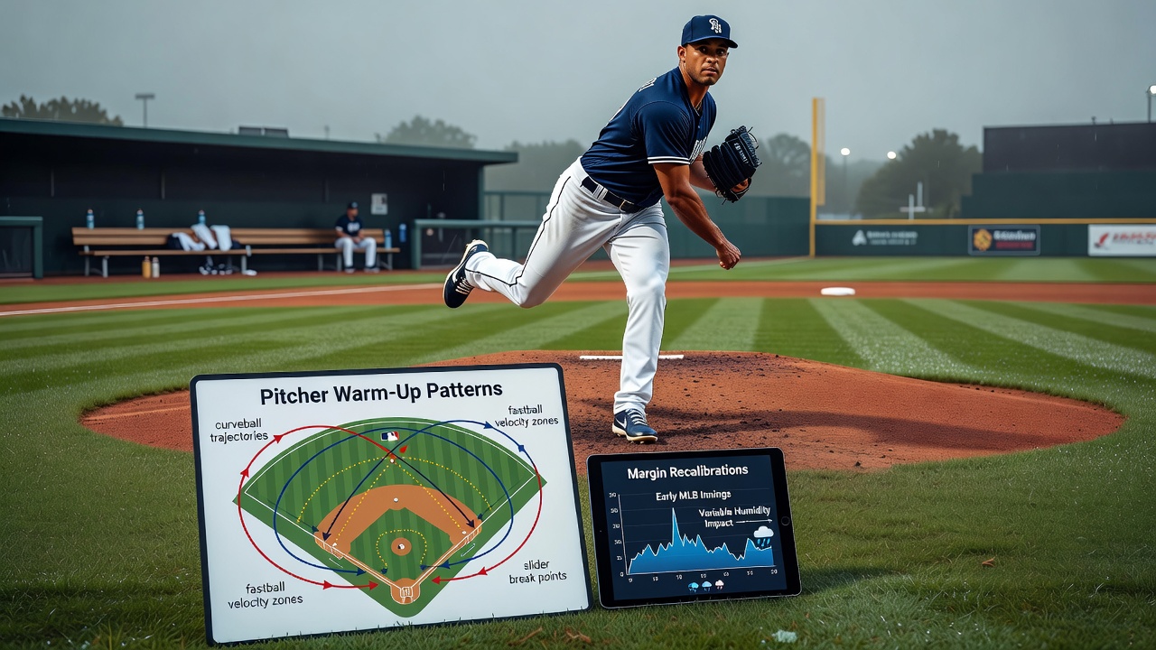Diagramm der Margin-Neuberechnungen in MLB-Innings bei unterschiedlicher Luftfeuchtigkeit