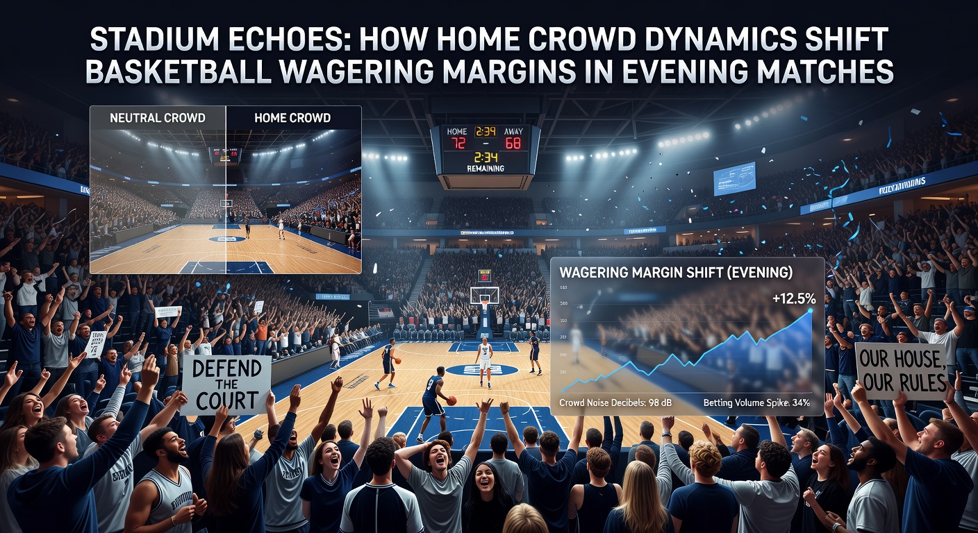 Nahaufnahme einer jubelnden Basketball-Menge in einem vollen Stadion während eines entscheidenden Moments im Abendspiel