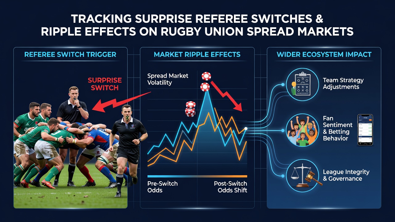 Live-Wettmärkte und Schiedsrichterentscheidungen im Rugby mit Fokus auf Spread-Veränderungen